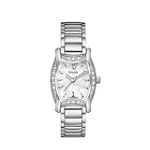 Bulova Women's 96R135 Diamond Case White Dial Bracelet Watch