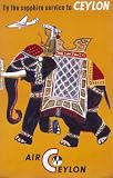 Poster advertising Air Ceylon - Art Print - Medium - 28x35cm
