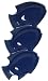 Blue Fish Ceramic Pottery Small Trio Dish Set of Two 12" x 5.5" x 1"