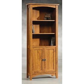 Abbey Oak Bookcase with Doors Abbey Oak by Sauder Office Furniture