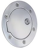 All Sales 6041PL Polished Billet Aluminum Locking Fuel Door