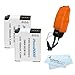 2 Pack Battery Kit For Panasonic Lumix DMC-TS5, DMC-TS5D, DMC-TS5K, DMC-TS5A, DMC-TS5S Tough Digital Camera Includes 2 Extended Replacement (1500Mah) DMW-BCM13E Batteries + FLOAT STRAP + MicroFiber Cleaning Cloth