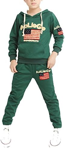 2pcs Baby Kids Boys Girls Fleece Hoodie and Pants Outfits&amp; Set Autumn Suits (Color B,Tag 140)