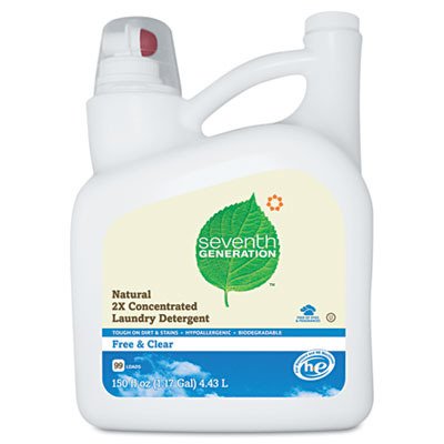 Seventh Generation Liquid Laundry 2x Ultra Concentrate - Free and Clear, 150-Ounce