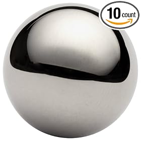Stainless Steel 440C Grade 100 Metal Ball 1/2" Diameter (Pack of 10)