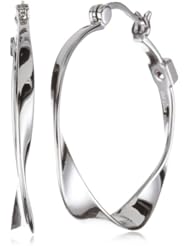 ELLE Jewelry Twisted Sterling Silver Hoop Earrings