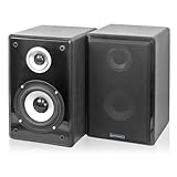Technical Pro 72-BOOK500 Bookshelf Speakers, Black