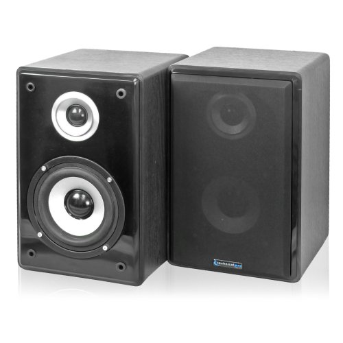 Technical Pro 72-BOOK500 Bookshelf Speakers, Black