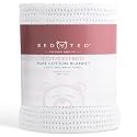 Bed Ted Cotton Cellular Blanket, White, Cot/Cotbed