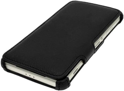 iGadgitz Premium Folio Black PU Leather Case Cover for Sony Xperia Z2 D6503 with Multi-Angle Viewing Stand + Screen Protector