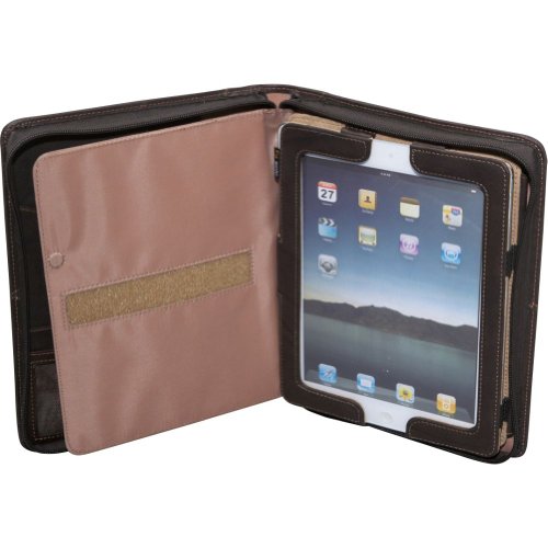 SOLO Vintage Collection Colombian Leather Padfolio for New iPad (3G) and iPad 2, with 5 x 8 Inches Note Pad, Espresso (VTA131-3U6)