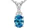 1.16 cts Genuine Blue Topaz Pendant - 14kt White or Yellow Gold FREE GIFT BAG!