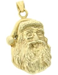 Dazzlers Solid 14k Gold 3D Santa Clause And Christmas Tree Charm Pendant Available in three colors from jewelsberry (weights: 6.8 grams only)