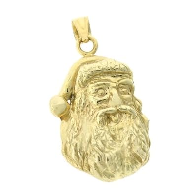 Cheap Girls Jewelry Dazzlers Solid 14k Gold 3D Santa Clause And Christmas Tree Charm Pendant Available in three colors from jewelsberry (weights: 6.8 grams only) For Sale