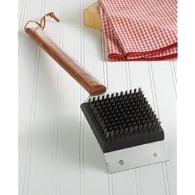 Charcoal Companion Big Head Rosewood Handle Grill Brush by 