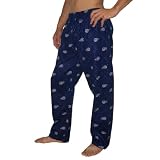 Mens NFL Tennessee Titans Finest Cotton Thermal Sleepwear / Pajama Pants - Blue (Size: L)