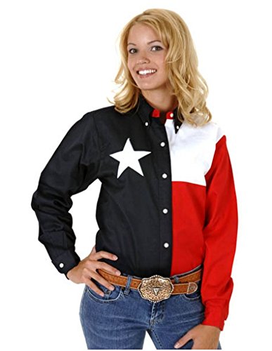 Roper Women's Long Sleeve Texas Flag Shirt Plus