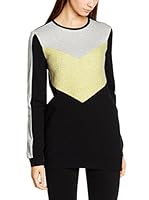 Nommo Blusa Na112 (Negro / Gris / Amarillo)