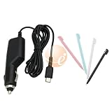 4 Pk Stylus Pen + Car Charger for Nintendo DS NDS Lite