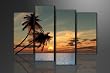 Bild auf Leinwand Palmen 130 x 80 cm 4 Teile Modell-Nr. XXL 6144 Bilder fertig gerahmt�auf echtem Holzrahmen riesig. Ausf�hrung Kunstdruck als Wandbild auf Rahmen. G�nstiger als �lbild Gem�lde Poster Plakat mit Bilderrahmen.