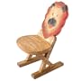 Carved & Painted Acacia Wood 'Lion' Children's Chair