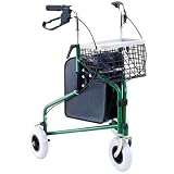 Premier 3-Wheel Rollator with Tote Bag Color: Red