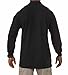 5.11 Tactical Professional Long Sleeve Polo Shirt, Cotton Pique Knit, Reinforced Seams, Black, Medium, Style 42056