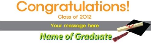 Congratulation Fabric Banner 3ft X 10ft