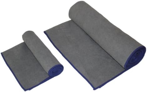 Zensufu Hot Yoga Towel Combo Set - (24" x 72") Mat Towel and (15" x 24") Hand Towel Microfiber Non Slip Premium Duo Set