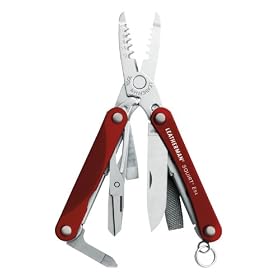 Leatherman 831198 Squirt ES4 Red Keychain Tool with Scissor