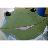 12 Soft Velour Quality, Kids Chair Pad Cushion, Green Froggy Frog Design by 
