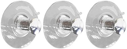 YOYUAN Bathroom Shower Plastic Suction Cup Hooks for Loofah, Washcloth, Brush - Set of 3, Chrome