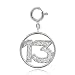 Sterling Silver CZ Number Thirteen Charm