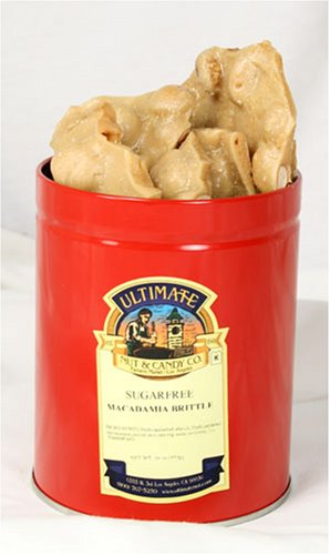 Ultimate's Low Carb & Sugar Free Macadamia Brittle - 1 Lb Tin by Sugar-Free Candy