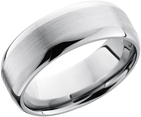 Lashbrook Titanium Flat Satin Finish Center 7mm Domed Band Ring - Size 11