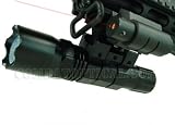 V Style See-Thru LED Flashlight Red Laser Sight Combo