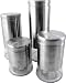 Imperial Home MW1237 Stainless Steel Glass Bottom 4 Pieces Canister Set With Air Tight Lids