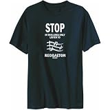 T-Shirt Mens Navy Blue  STOP - In this area only listen to Reggaeton music  Music