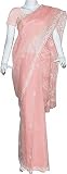 Sari Clothing in Cotton with Chikan Embroidery Pink (ochsari098)