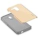 Alcatel One Touch Fierce XL Case, RANZ Grey with Gold Hard Impact Dual Layer Shockproof Bumper Case For Alcatel One Touch Fierce XL (5054N)
