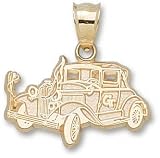 Georgia Tech Yellow Jackets Solid 10K Gold Ramblin Wreck Car 5/8'' Pendant