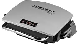 George Foreman GR0072P G-Broil Supreme Electric Nonstick Countertop Grill with Digital Timer, Silver