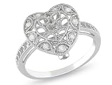 14K White Gold 0.03 CT TGW Pink Sapphire 1/5 CT TDW Diamond Fashion Ring (G-H, I1-I2)