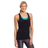 Asics Women's Performance Fun 2-in-1 Tank Top, Large, Black/Atomic Blue