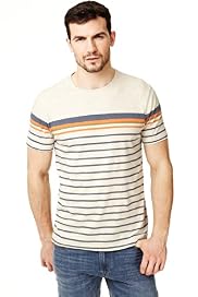 North Coast Pure Cotton Engineered Striped T-Shirt
