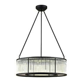 AF Lighting 7464-18H Candice Olson Metro Chandelier, Rubbed Bronze Finish and Reflective... by AF Lighting