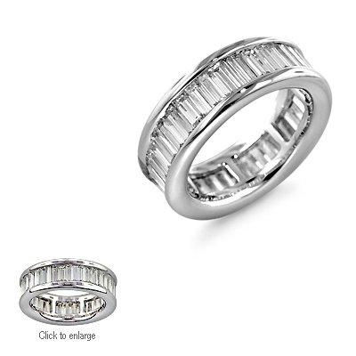 4.81 Ct Baguette Cut Diamond Eternity Band 18k 