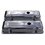 1980-84 Chevy 229 V6 Short Steel Valve Covers - Chrome by CFR Performance