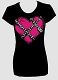 HUSTLER SHIRTS FOR GIRLS - HUSTLER CHAINED HEART T-SHIRT FOR JUNIORS - HUSTLER 'SAFE' TEE FOR WOMEN - HUSTLER FASHION TOPS