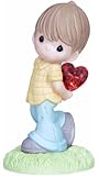 Precious Moments Figurine, Boy with Heart Behind Back
